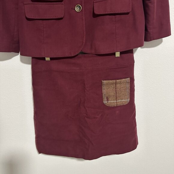 Jack‎ Murphy Maroon Blazer Skirt Set Womens Size 8 Made In Ireland School Girl - Picture 3 of 16
